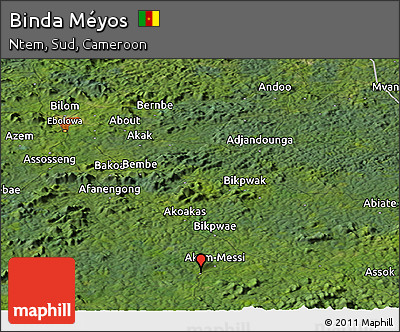 Satellite Panoramic Map of Binda Méyos