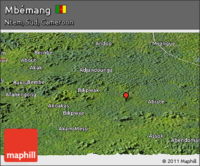 Satellite Panoramic Map of Mbémang