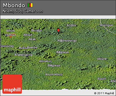 Satellite Panoramic Map of Mbondo