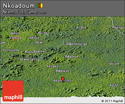 Satellite Panoramic Map of Nkoadoum
