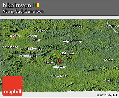 Satellite Panoramic Map of Nkolmvon