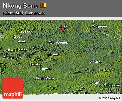 Satellite Panoramic Map of Nkong Bone