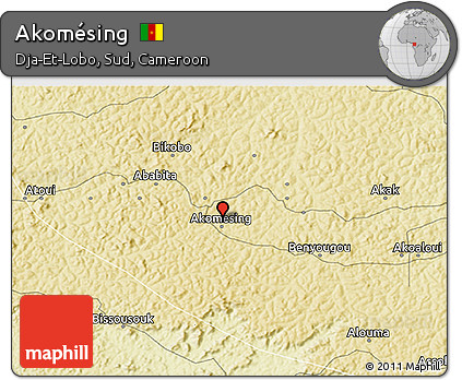 Physical 3D Map of Akomésing