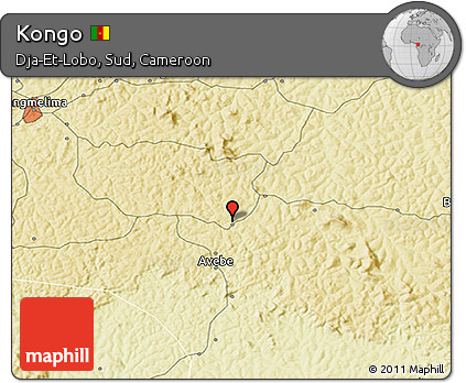Physical 3D Map of Kongo