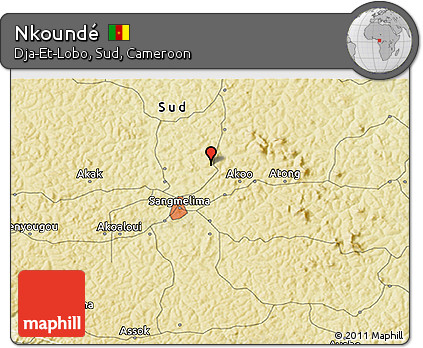 Physical 3D Map of Nkoundé