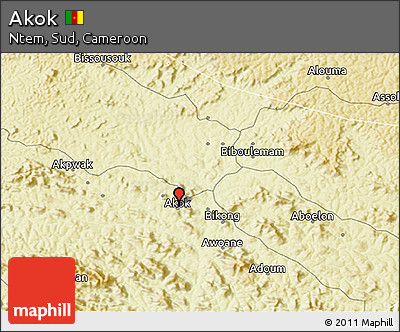 Physical 3D Map of Akok