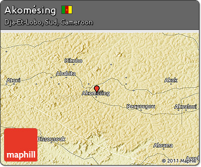 Physical 3D Map of Akomésing