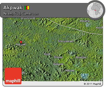Satellite 3D Map of Akpwak