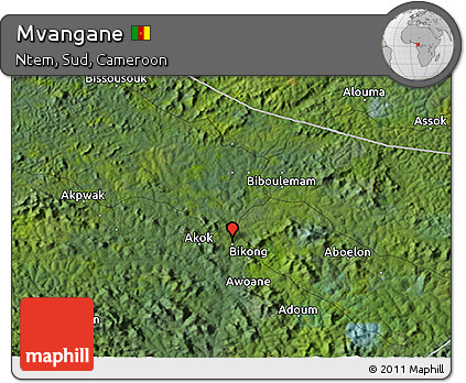 Satellite 3D Map of Mvangane