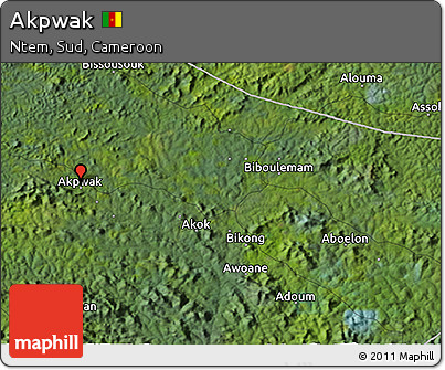 Satellite 3D Map of Akpwak