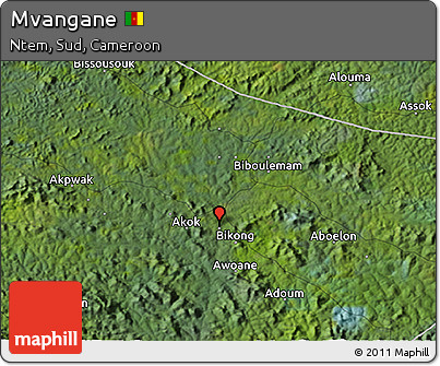 Satellite 3D Map of Mvangane