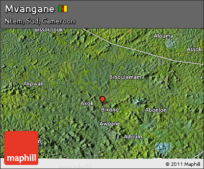 Satellite 3D Map of Mvangane