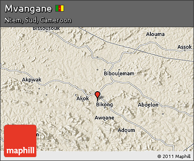 Shaded Relief 3D Map of Mvangane