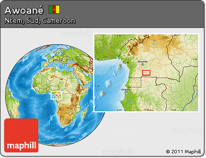 Physical Location Map of Awoané