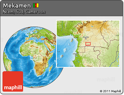 Physical Location Map of Mekamen