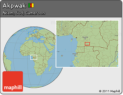 Savanna Style Location Map of Akpwak