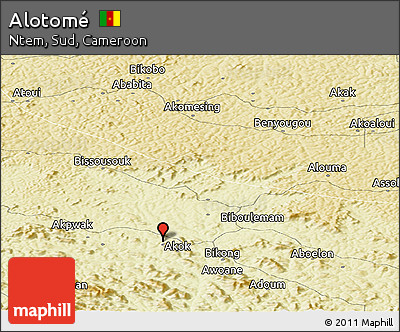 Physical Panoramic Map of Alotomé