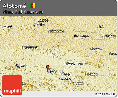 Physical Panoramic Map of Alotomé