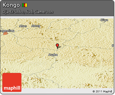 Physical Panoramic Map of Kongo