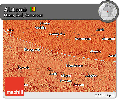 Political Panoramic Map of Alotomé