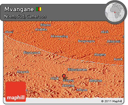 Political Panoramic Map of Mvangane