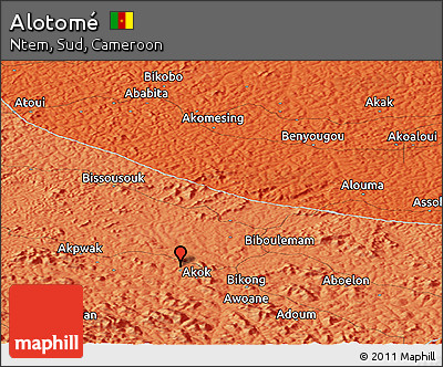 Political Panoramic Map of Alotomé