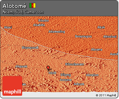 Political Panoramic Map of Alotomé