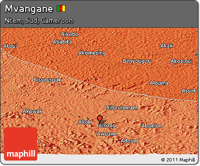 Political Panoramic Map of Mvangane