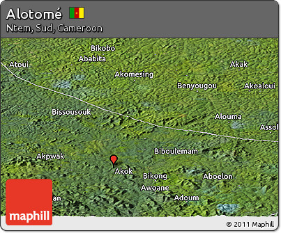 Satellite Panoramic Map of Alotomé
