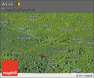 Satellite Panoramic Map of Akok
