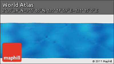 Physical Panoramic Map of the Area around 2° 48' 4" N, 120° 46' 30" E
