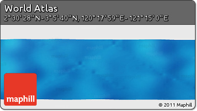 Physical Panoramic Map of the Area around 2° 48' 4" N, 120° 46' 30" E