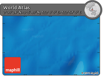 Physical Map of the Area around 2° 48' 4" N, 122° 28' 29" E