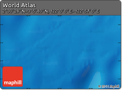 Physical Map of the Area around 2° 48' 4" N, 122° 28' 29" E