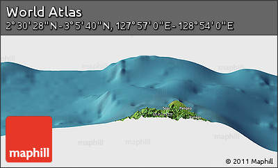 Satellite Panoramic Map of the Area around 2° 48' 4" N, 128° 25' 30" E