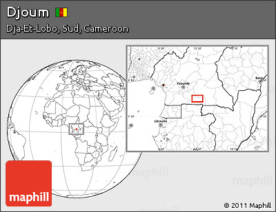 Blank Location Map of Djoum