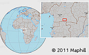 Gray Location Map of Djoum