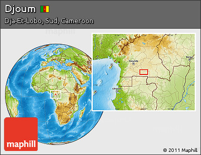 Physical Location Map of Djoum