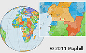 Political Location Map of Djoum