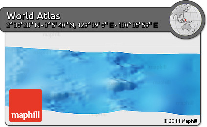 Physical Panoramic Map of the Area around 2° 48' 4" N, 130° 7' 30" E