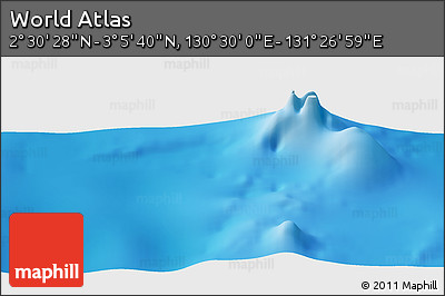 Physical Panoramic Map of the Area around 2° 48' 4" N, 130° 58' 29" E