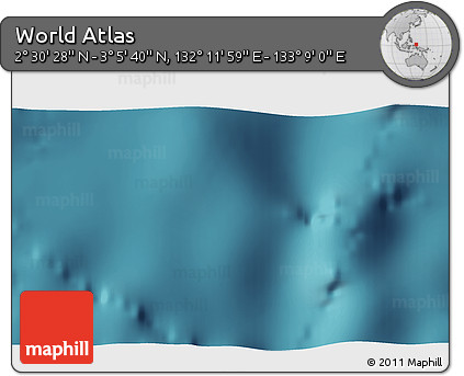 Satellite 3D Map of the Area around 2° 48' 4" N, 132° 40' 30" E