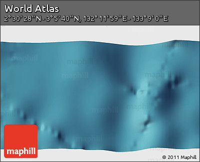 Satellite 3D Map of the Area around 2° 48' 4" N, 132° 40' 30" E