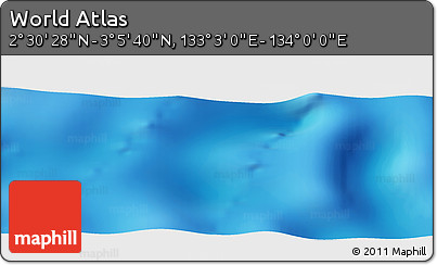 Physical Panoramic Map of the Area around 2° 48' 4" N, 133° 31' 30" E