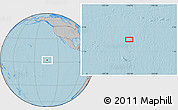 Gray Location Map of the area around 2° 48' 4" N, 134° 13' 29" W, hill shading