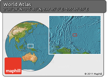 Satellite Location Map of the Area around 2° 48' 4" N, 135° 13' 29" E