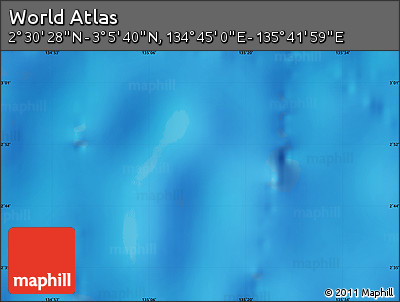 Physical Map of the Area around 2° 48' 4" N, 135° 13' 29" E