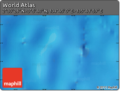 Physical Map of the Area around 2° 48' 4" N, 135° 13' 29" E