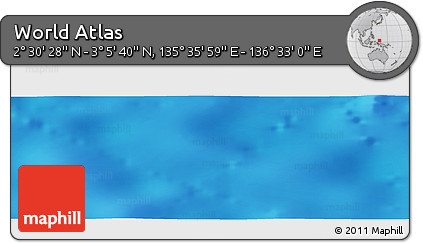 Physical Panoramic Map of the Area around 2° 48' 4" N, 136° 4' 29" E