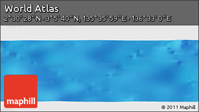 Physical Panoramic Map of the Area around 2° 48' 4" N, 136° 4' 29" E